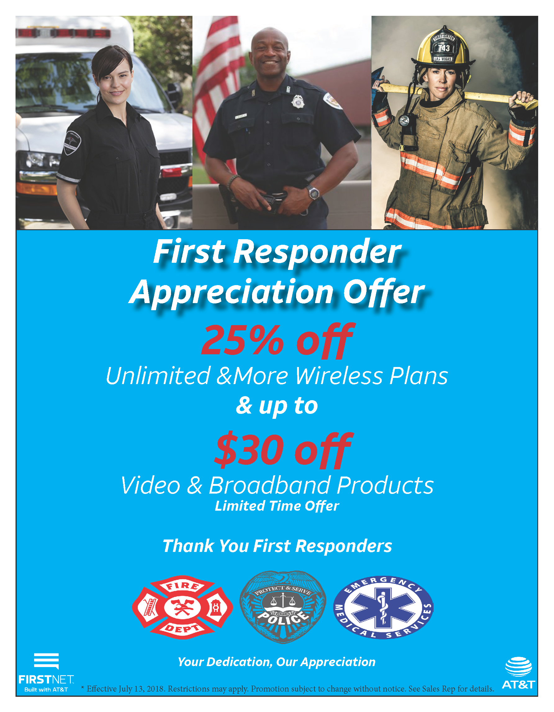 At T Wireless Discount For First Responders